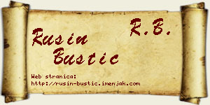 Rusin Bustić vizit kartica